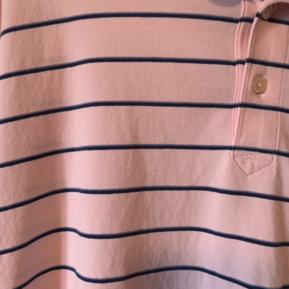 Peter Millar Seaside Wash Pink Striped Polo Size L Like New - Picture 5 of 10